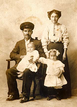 Joshua L. and Eva Bell Toler with children